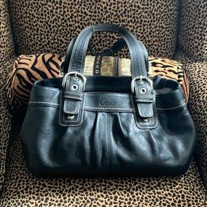 Coach leather satchel bag.